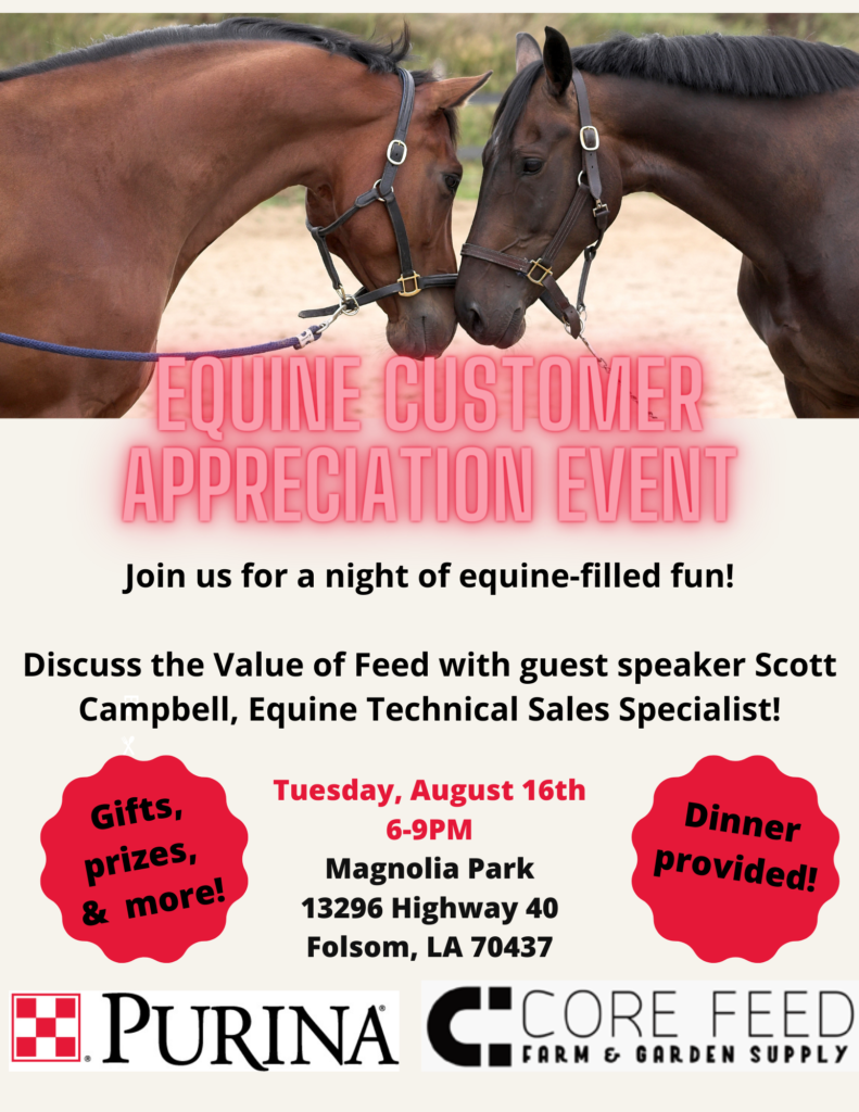 Equine Customer Appreciation Event - CORE FEED